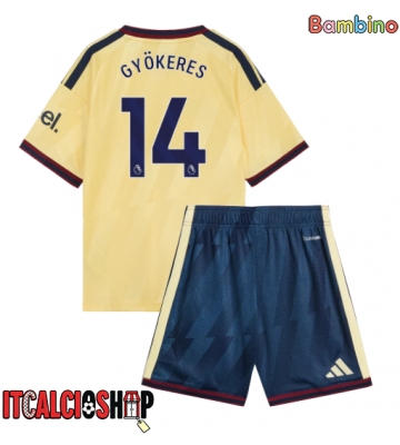 Arsenal Viktor Gyokeres #14 Terza Maglia Bambino 2026-27 Manica Corta (+ Pantaloni corti)